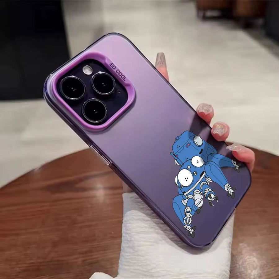 Ghost In The Shell Anime Manga Handyhülle für iPhone 11 bis 17 Pro Max, Weiße Candy Matte Hülle - Bild 2