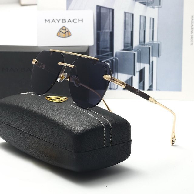 Maybach Sonnenbrille Aviator, randlos, Metall, Unisex, grau - Bild 1