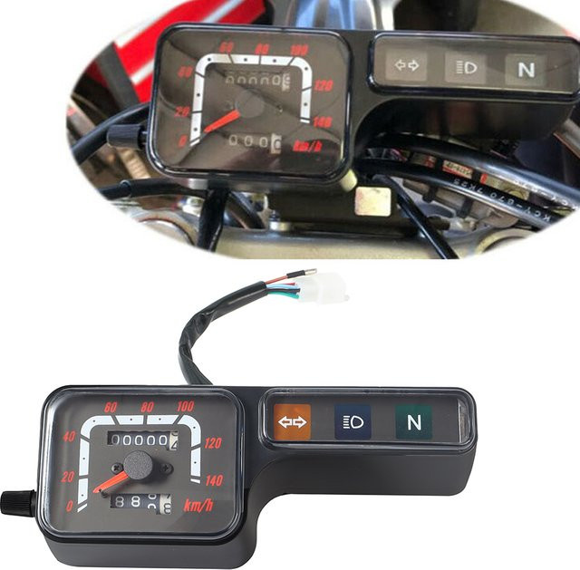 Digitaler Motorrad Tachometer mit Kilometeranzeige in Schwarz für Honda XR250 CRM250 BAJA250 XR/CRM250 XG250 XLR 125 XL250 von JNYD - Bild 1