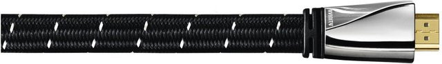 AVinity High Speed HDMI-Kabel mit Ethernet/LAN, vergoldet, oval, schwarz, Länge: 1 m - Bild 1