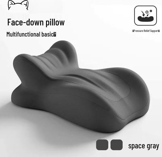 HomeHarmony Multifunktionales Bauchschlaf-Kissen aus Memory Foam in Grau für Seiten- und Bauchschläfer - Bild 1