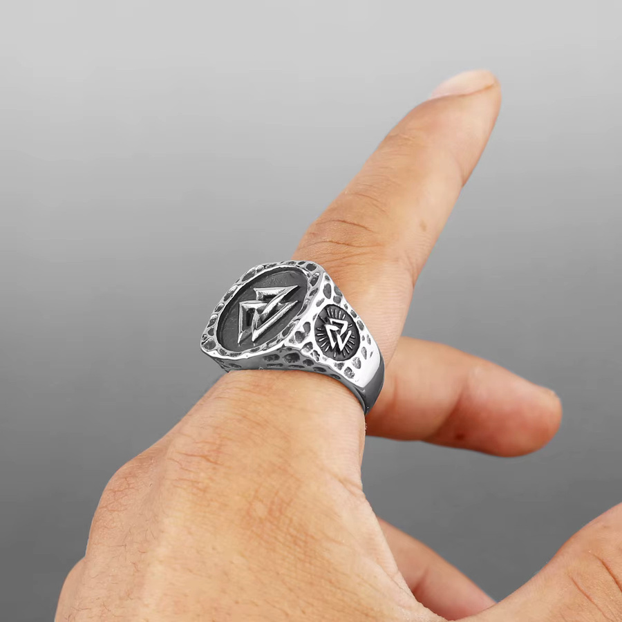 Mygrillz Ring, Edelstahl, Vintage, Herren, Silber - Bild 2