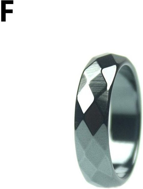 Hämatit-Ringe, Paar, Damen, Herren, Ringgröße 9 - Bild 1