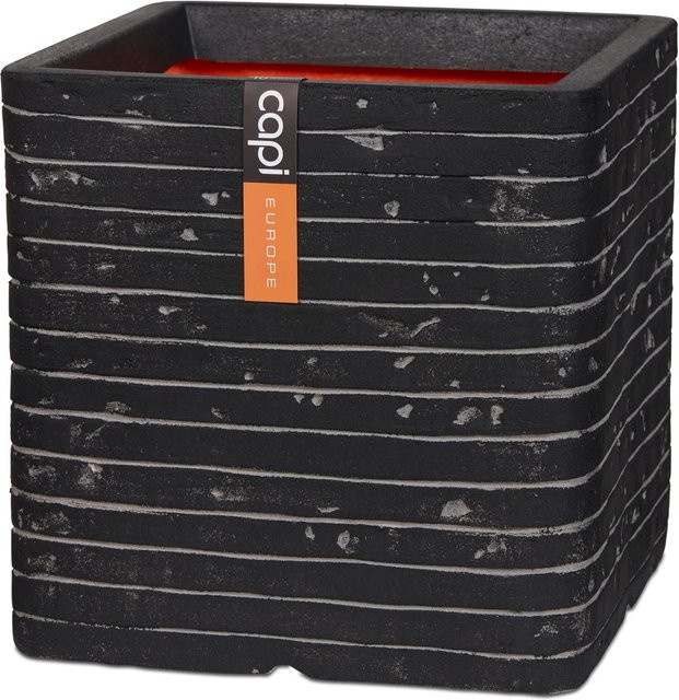 Capi Pflanztopf Nature Row Quadrat Anthrazit B/T/H: 30 x 30 x 30 cm - Bild 1