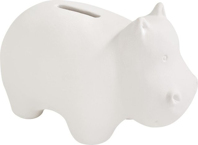VBS Spardose Hippo aus Keramik in Weiß, Höhe: 9,0 cm, Breite: 7,5 cm - Bild 1