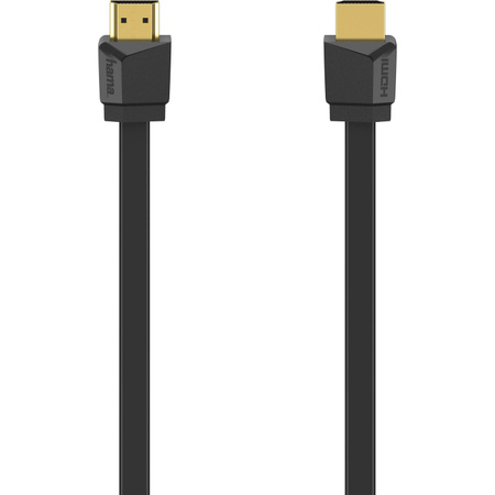 Hama High Speed HDMI-Kabel Flexi-Slim 4K mit Ethernet in Schwarz, Länge: 1,5 m