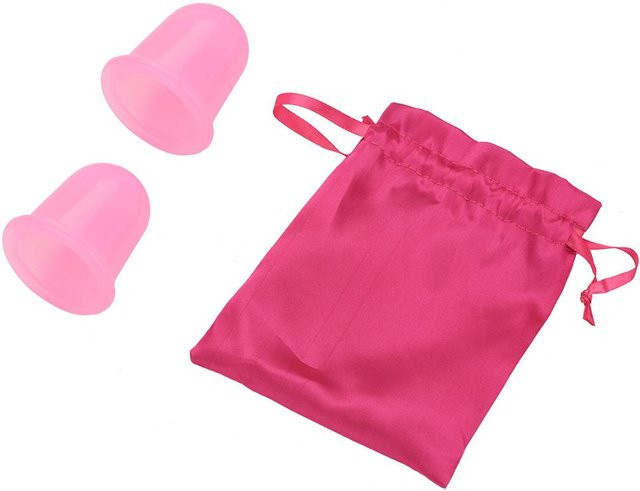 Beautyyy Silikon Vakuum Massagebecher Anti Cellulite, 2er-Set, Rosa - Bild 1