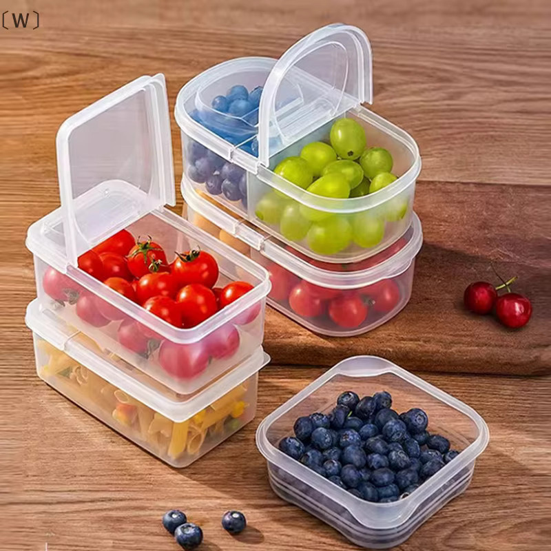 Transparente Obst- und Gemüse-Aufbewahrungsbox aus Kunststoff mit Unterteilungen und Snap-Lid für Küche und Kühlschrank - Bild 4
