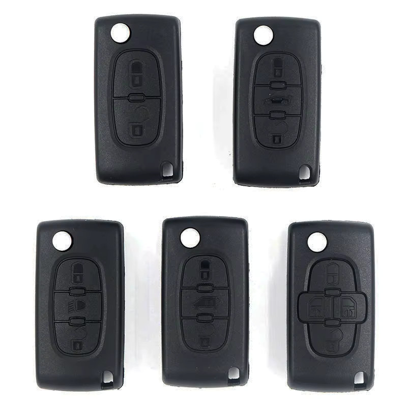 YIQIXIN Auto Schlüssel Shell Fernbedienung Gehäuse für Peugeot und Citroen in Schwarz mit HU83/VA2 Klinge CE0523 CE0536 - Bild 3