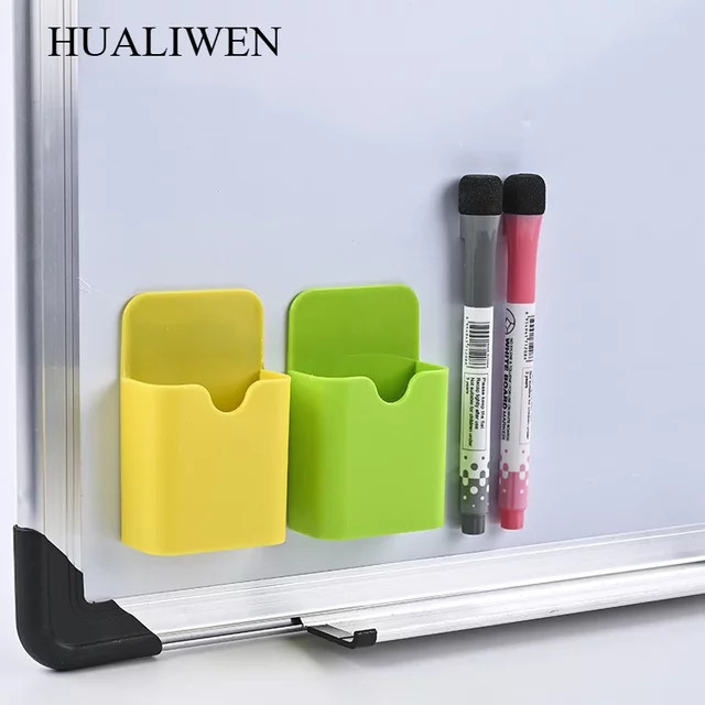 Magnetische Stiftbox aus Kunststoff für Whiteboards zur Aufbewahrung von Stiften und Schwämmen in Weiß und Schwarz - Bild 1