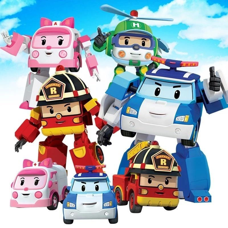 Robocar Poli Spielzeugauto Perley + Haley mit Rückziehmotor und Actionfigur - Bild 4