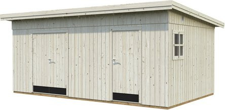 Palmako Elementhaus Kalle Gartenhaus aus Fichtenholz in Braun mit Pultdach B/H/T: 611 x 259 x 387 cm - Bild 3