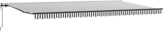 vidaXL Automatische Markise aus Aluminium und Polyester in Anthrazit und Weiß B: 600 cm, T: 300 cm - Bild 1