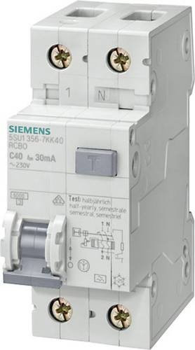 Siemens RCBO FI-Schutzschalter/Leitungsschutzschalter 2polig 20A 0.3A 230V in Weiß - Bild 1