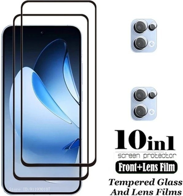 10-in-1 Panzerglas Set für OPPO Reno 13 und Reno 13F inklusive Displayschutz und Kamera-Schutzfolie, transparent - Bild 1