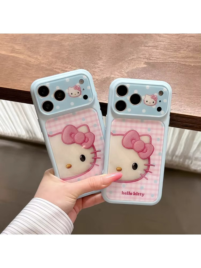 Sanrio Hello Kitty Handyhülle mit Wellenpunkt-Design und Schleife für iPhone 17 Pro 16 15 Pro Max, stoßfeste Hartschalen-Hülle - Bild 4