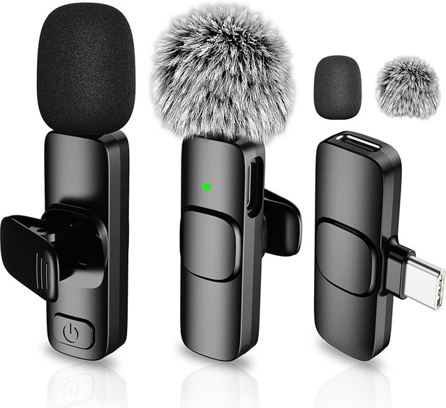 Basix Kabelloses Lavalier-Ansteckmikrofon für iPhone und iPad in Schwarz mit Geräuschunterdrückung und Bluetooth-Funktion - Bild 1