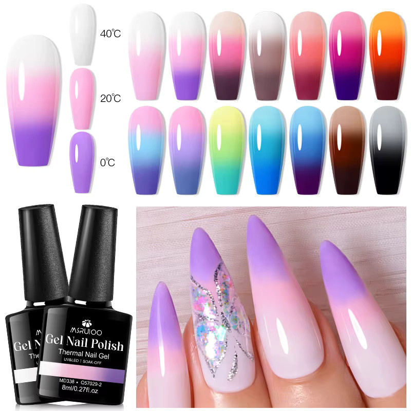 MSRUIOO Thermogel-Nagellack, 8 ml, Glänzend, Gel - Bild 2