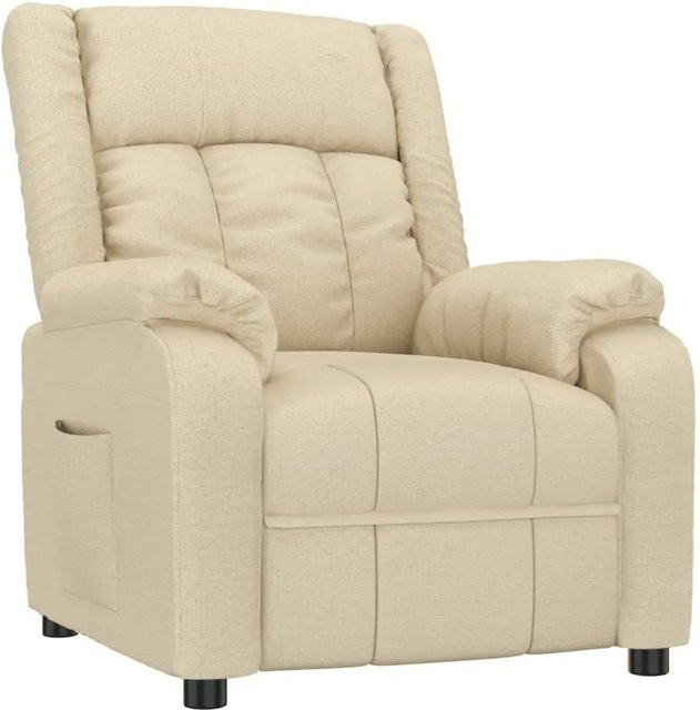 vidaXL Relaxsessel in Beige aus Stoff mit Armlehnen und manueller Verstellung - Bild 1