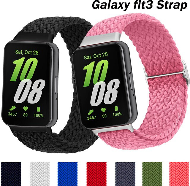 Armband für Samsung Galaxy Fit 3, Nylon geflochten, Bunt, Unisex - Bild 1