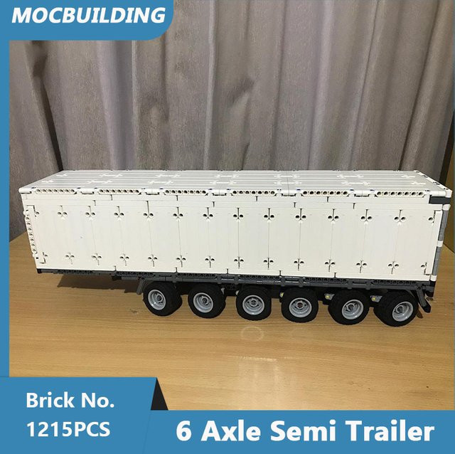 MOCBUILDING 6-Achs-Sattelauflieger Bausteine Transport 1215-teiliges Set - Bild 1