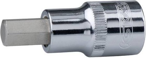 KS Tools CHROMEplus Bit-Stecknuss Innensechskant kurz 13 mm in Silber - Bild 1