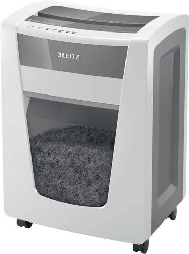 Leitz IQ Office Pro Aktenvernichter P5+ mit Partikelschnitt 2 x 5 mm, 7 Blatt Schnittleistung, 30 l Fassungsvermögen, Weiß/Grau - Bild 1