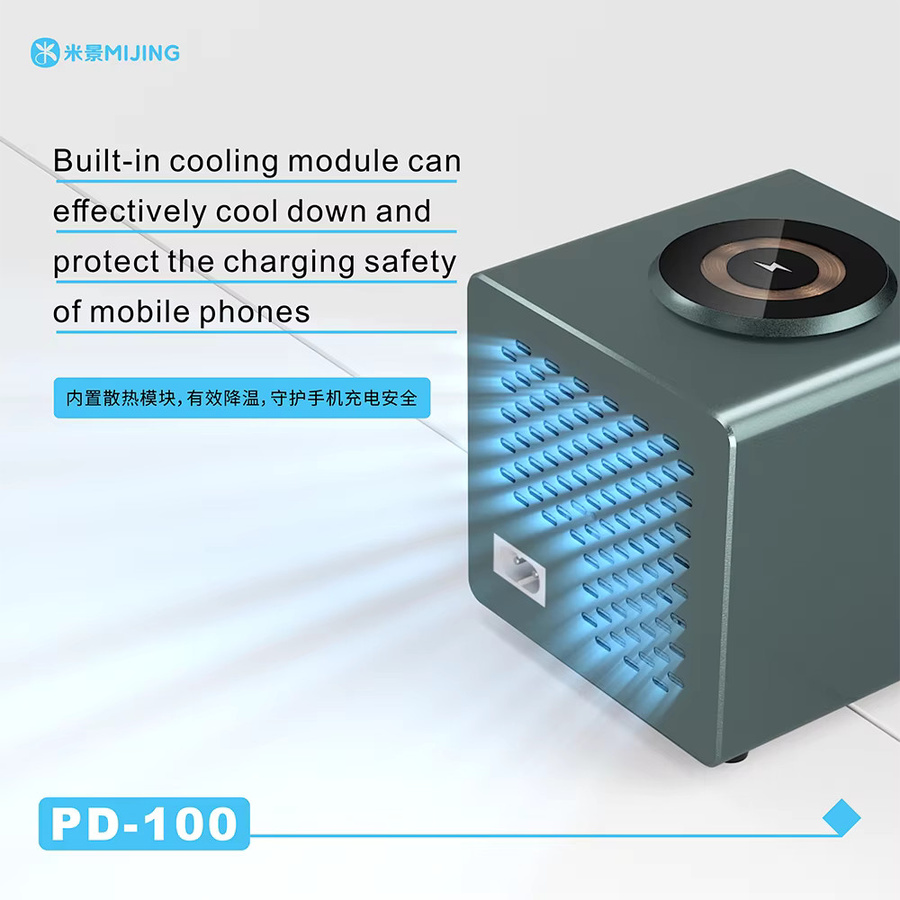 MIJING PD100 Smart-Ladestation mit digitaler Anzeige, kabellosem Laden und USB-Hub mit 4 USB-A und 4 Typ-C Anschlüssen für Smartphones, PCs, Uhren und iPads - Bild 2