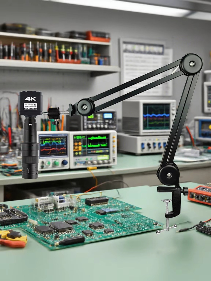 YIZHAN 4K Elektronisches Digitalmikroskop mit 1/1,8' IMX678 Sensor, Mikroskopkamera mit 180X Zoomobjektiv und Gelenkarm, Schwarz - Bild 6