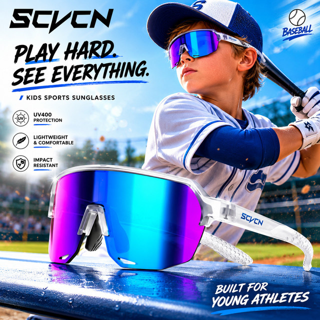 SCVCN Sonnenbrille Kinder, Vollrand, Kunststoff - Bild 1