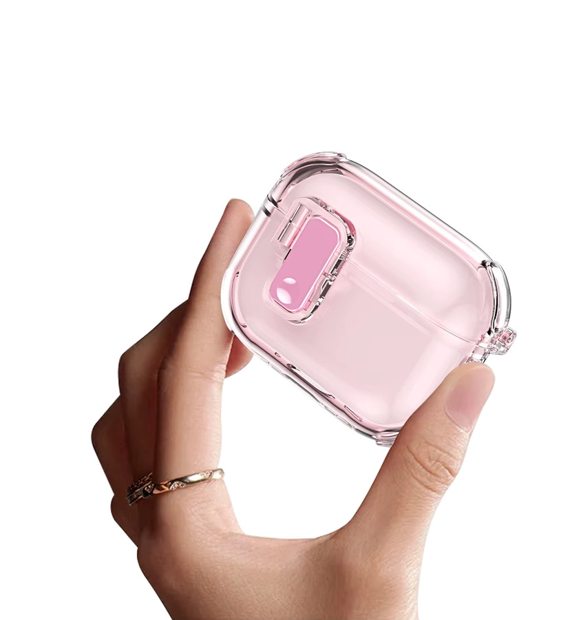 Transparente TPU Schutzhülle für Apple AirPods Pro 3 mit Reinigungsset, sicherem Schloss und Schlüsselanhänger in Transparent und Grün - Bild 4
