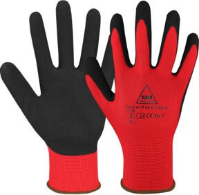Hase Superflex Foam Montagehandschuh aus Polyester in Rot, Größe 7 - Bild 1