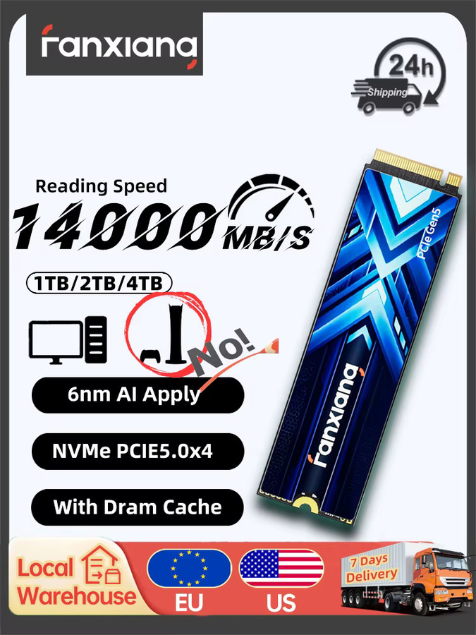Fanxiang S910 PCIe 5.0 M.2 NVMe SSD mit DRAM-Cache für Laptop und PC - Bild 4