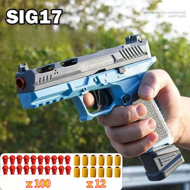 CTMA SIG17/USP Shell Soft Bullet Spielzeug Pistole, Sport, Blau - Bild 1