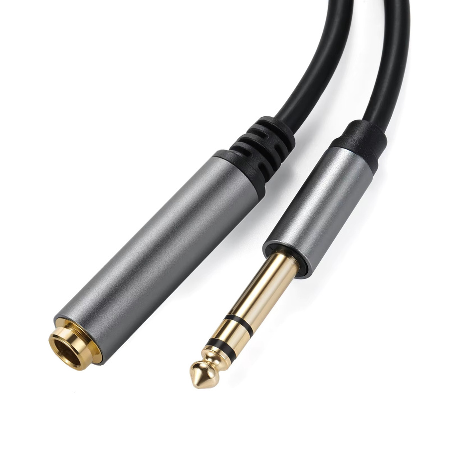 TS Mono Stereo 6,35 mm Stecker auf Buchse Verlängerungskabel Adapterleitung - Bild 3