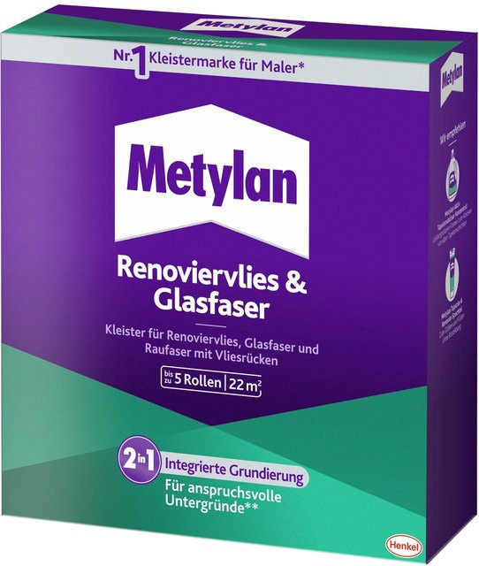 Metylan Tapetenkleister für Renoviervlies und Glasfaser, transparent, 500 g - Bild 1