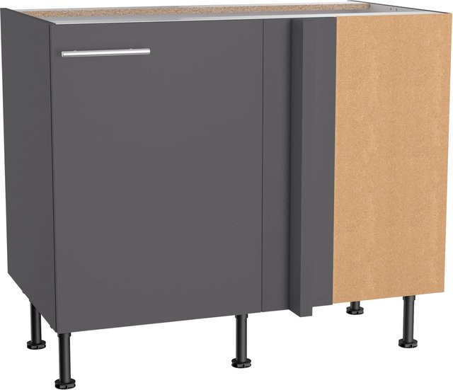 Optifit Eckunterschrank Ingvar420 für Geschirrspüler, Anthrazit Matt, B/T/H: 100 x 58,4 x 87 cm - Bild 1