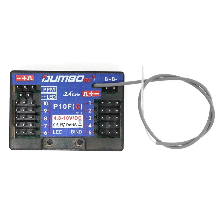 DUMBORC DDF-350 2,4 G 10-Kanal-Funksender, mit P10F/P10FG Gyro-Fernbedienung - Bild 3