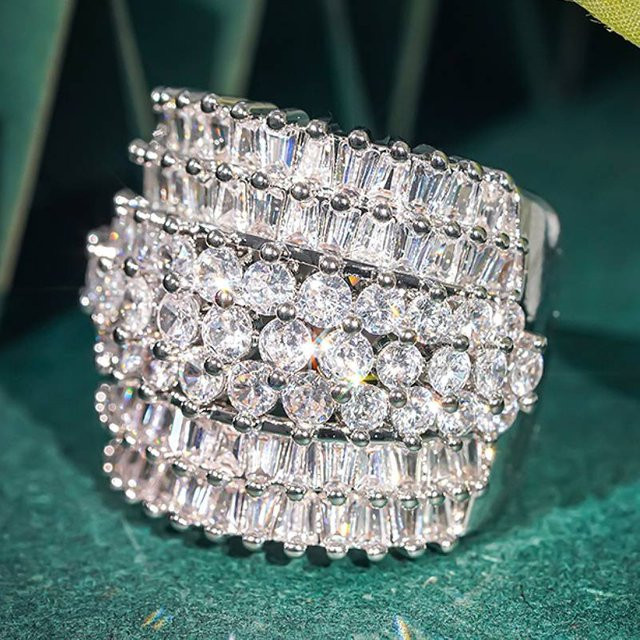 Huitan Charming Ring, Silber, Zirkonia, Damen - Bild 1