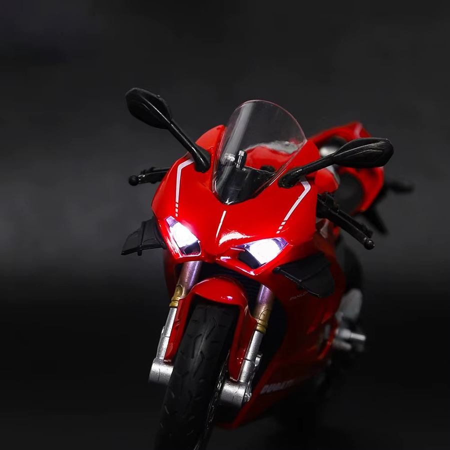 DUFFDUN V4S Panigale Motorrad Spielzeug, Modell, Metall, 1:12, mit Licht und Sound - Bild 3