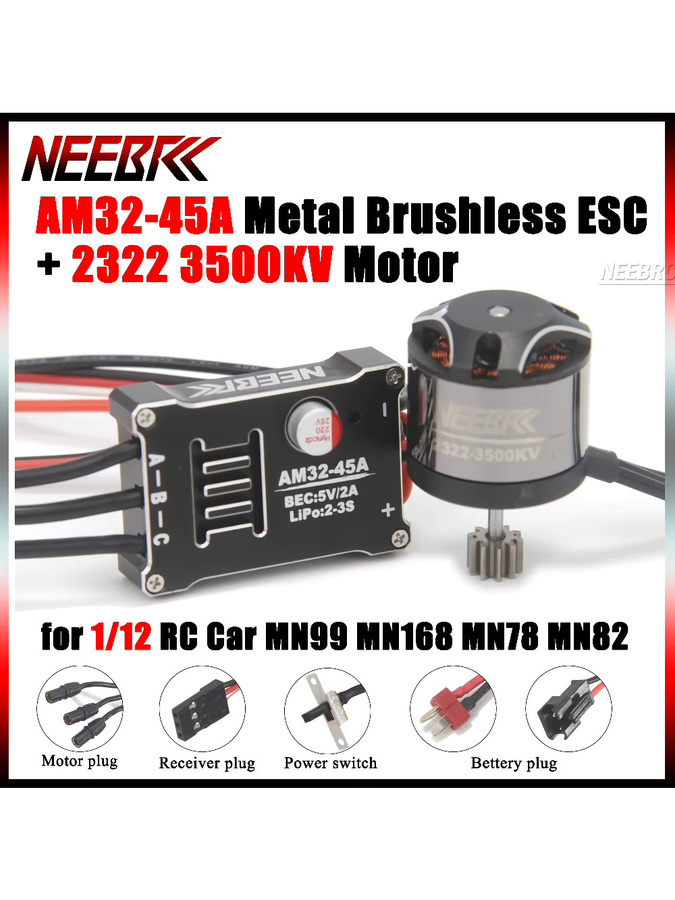 NEEBRC Bürstenloser Motor, Metall, 1:12, Zubehör - Bild 3