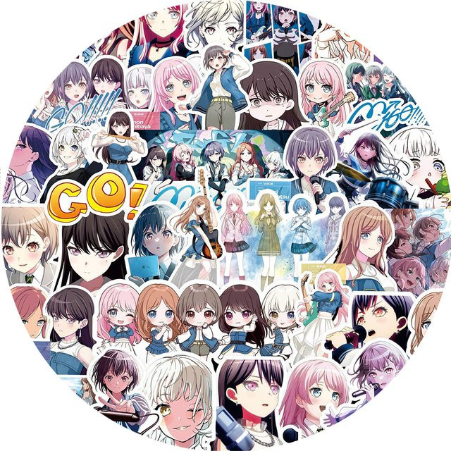 Bandai BanG Dream Aufkleber, 80-teiliges Set, bunt - Bild 1