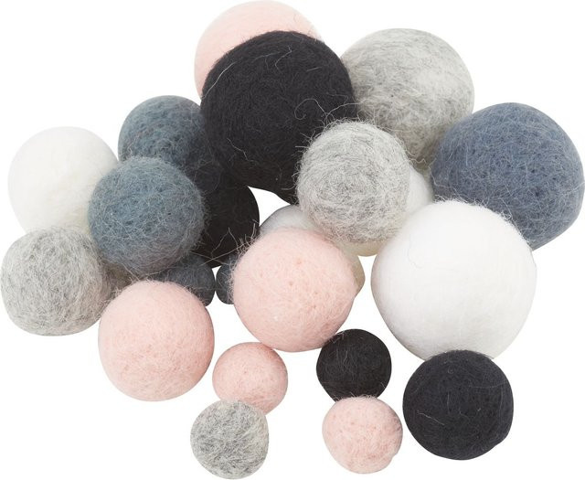 25 Filzkugeln von Pure Trend in Multicolour, rund und einfarbig - Bild 1
