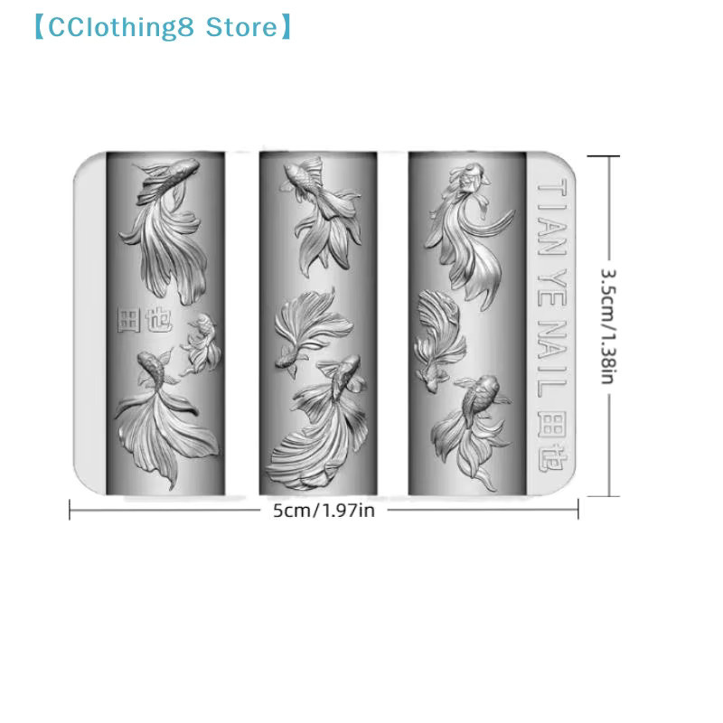 3D-Weichsilikon-Nagel-Schablonen mit Meerjungfrauen-Motiv, Nagelkunstform - Bild 5