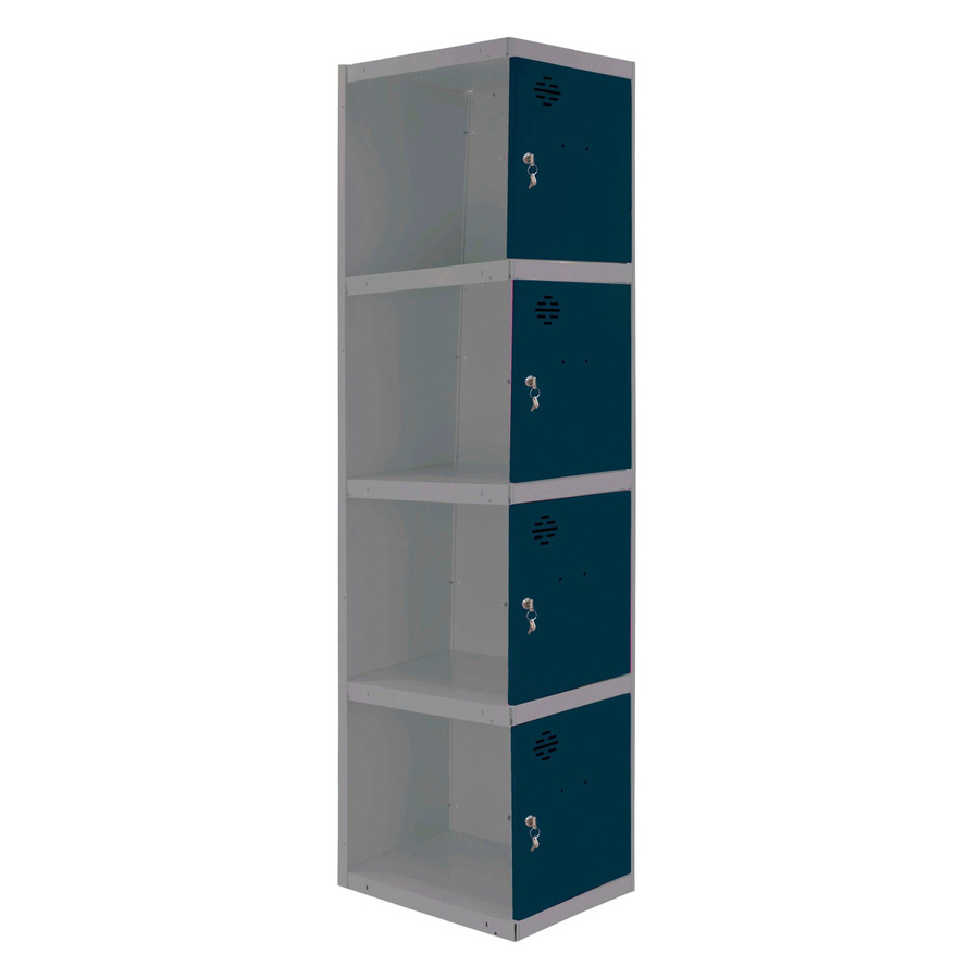 PROREGAL Spind AMEGO Anbaumodul mit 4 Abteilen und Schließfach, Farbe Grau-Anthrazit, H x B x T: 180 x 40 x 50 cm - Bild 2