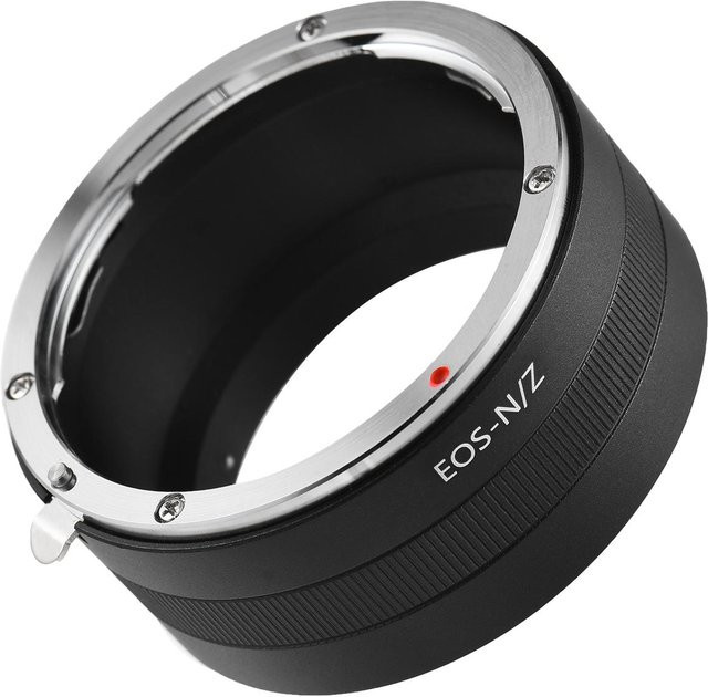 Andoer Manueller Objektiv-Adapterring aus Aluminiumlegierung für Canon EF-Mount auf Nikon Z-Mount, Schwarz - Bild 1
