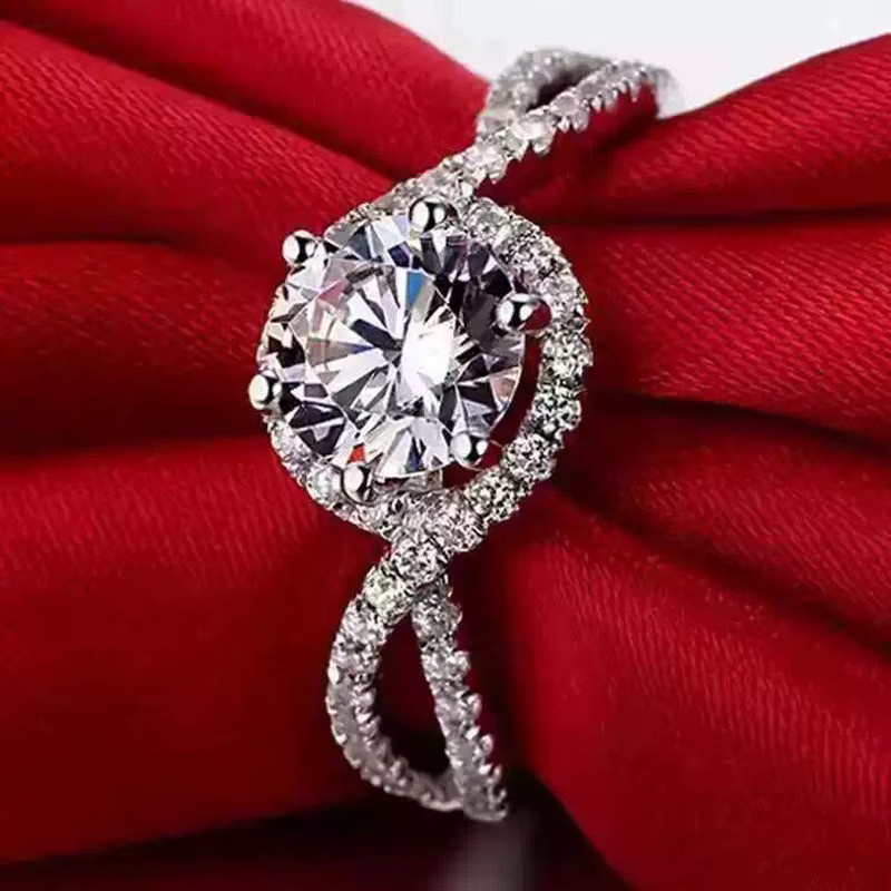 Huitan Bling Ringe, Zirkonia, Silber, Damen - Bild 2
