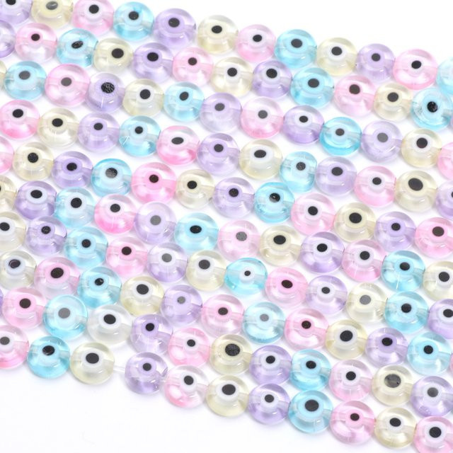 Laudsong Glasperlen, Macaron Farbe, böser Blick, bunt, Unisex - Bild 1