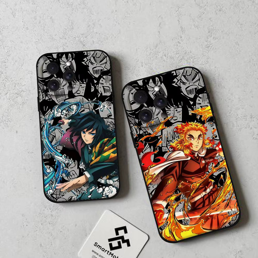 Anime D-Demon Slayers Handyhülle in Schwarz passend für iPhone 17, 16, 15, 14, 13, 11 Pro Max, Plus, X, XR, XS Max und 13 Mini - Bild 4