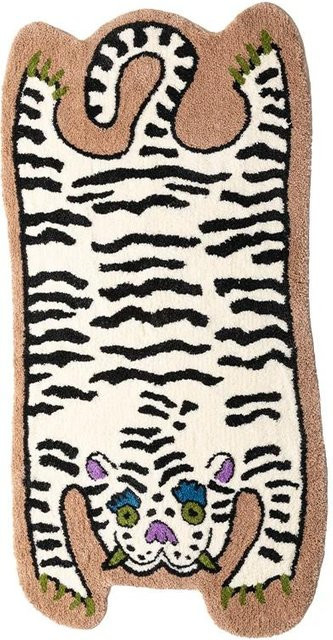 Langer Tiger Teppich mit Cartoon-Tier-Design für Kinderzimmer und Schlafzimmer, Mehrfarbig, B/T: 120 x 60 cm - Bild 1